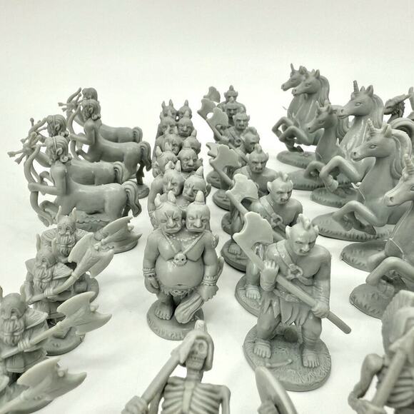 Lot Of 80 Wicked Duels Fantasy Creatures Wizards Ogres Fairies Plastic Figures - Picture 2 of 16